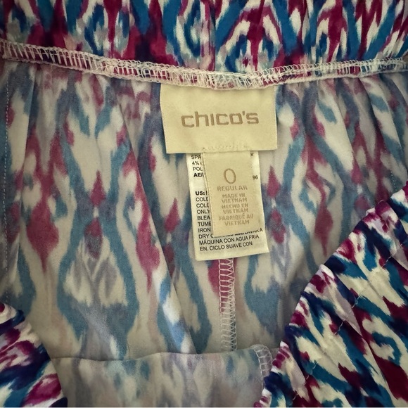 EUC CHICO’S Pastel Ikat Palazzo Pants - Picture 8 of 13